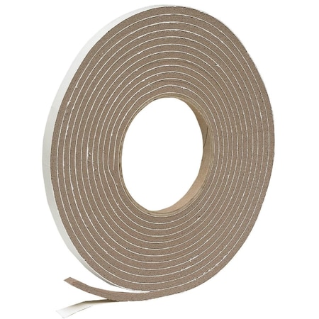 All-Source 3/8in. W x 3/16in. T x 17' L Brown Foam Weatherstrip Tape V443BHDI
